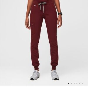Figs Zamora Jogger Scrub Pants ; Burgundy